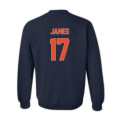 Virginia - NCAA Baseball : Chone James - Replica Shersey Crewneck Sweatshirt