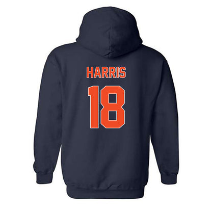 Virginia - NCAA Baseball : Sam Harris - Replica Shersey Hooded Sweatshirt-1