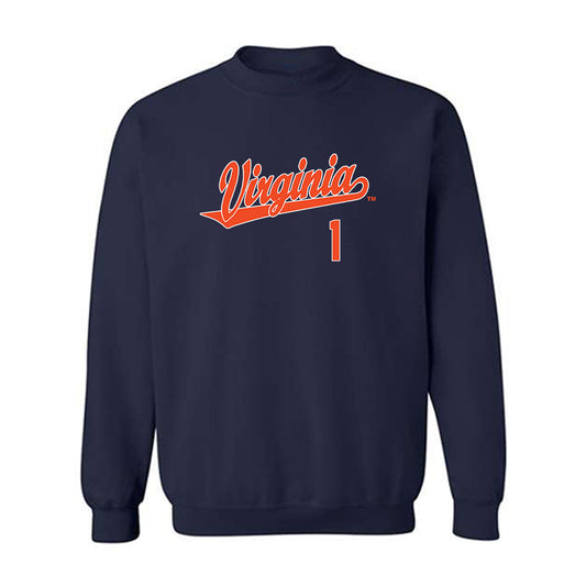 Virginia - NCAA Baseball : Tomas Valincius - Replica Shersey Crewneck Sweatshirt