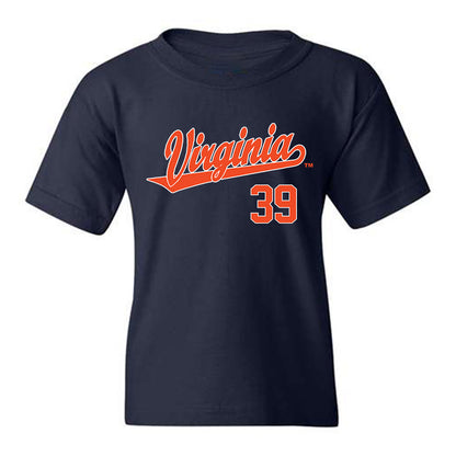 Virginia - NCAA Baseball : Chase Hungate - Youth T-Shirt Replica Shersey