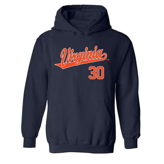 Virginia - NCAA Baseball : Kevin Jaxel - Hooded Sweatshirt Replica Shersey