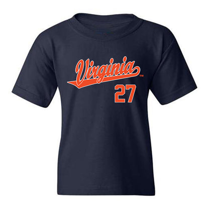 Virginia - NCAA Baseball : Joe Savino - Youth T-Shirt Replica Shersey