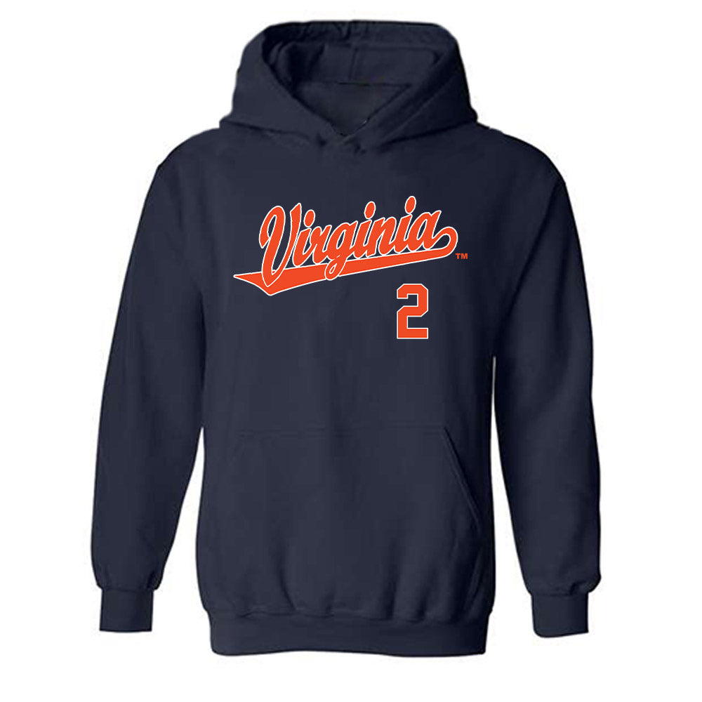 Virginia - NCAA Baseball : Matt Augustin - Replica Shersey Hooded Sweatshirt-0