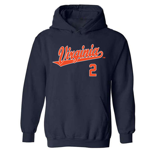 Virginia - NCAA Baseball : Matt Augustin - Replica Shersey Hooded Sweatshirt-0