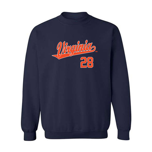 Virginia - NCAA Baseball : Jacob Ference - Crewneck Sweatshirt Replica Shersey