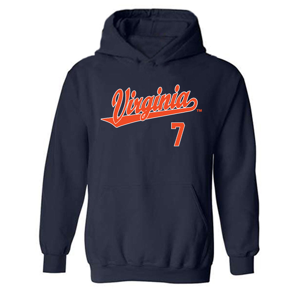 Virginia - NCAA Baseball : Aidan Teel - Hooded Sweatshirt Replica Shersey