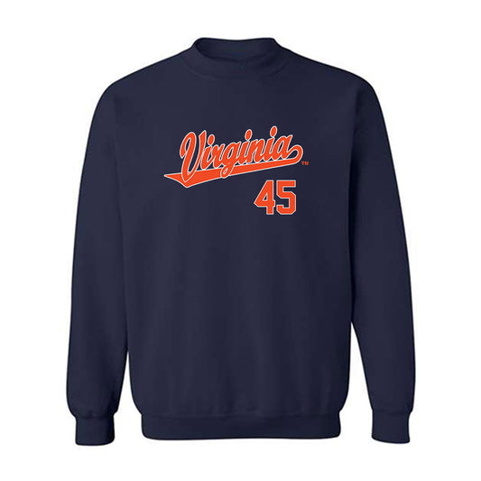 Virginia - NCAA Baseball : Wesley Arrington - Replica Shersey Crewneck Sweatshirt-0