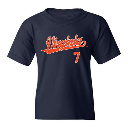 Virginia - NCAA Baseball : Aidan Teel - Youth T-Shirt Replica Shersey