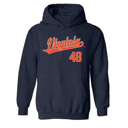 Virginia - NCAA Baseball : Patric Menk - Hooded Sweatshirt Replica Shersey