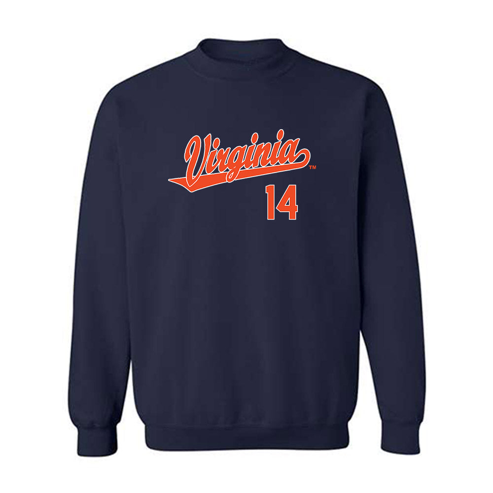 Virginia - NCAA Baseball : Jack O'Connor - Crewneck Sweatshirt Replica Shersey