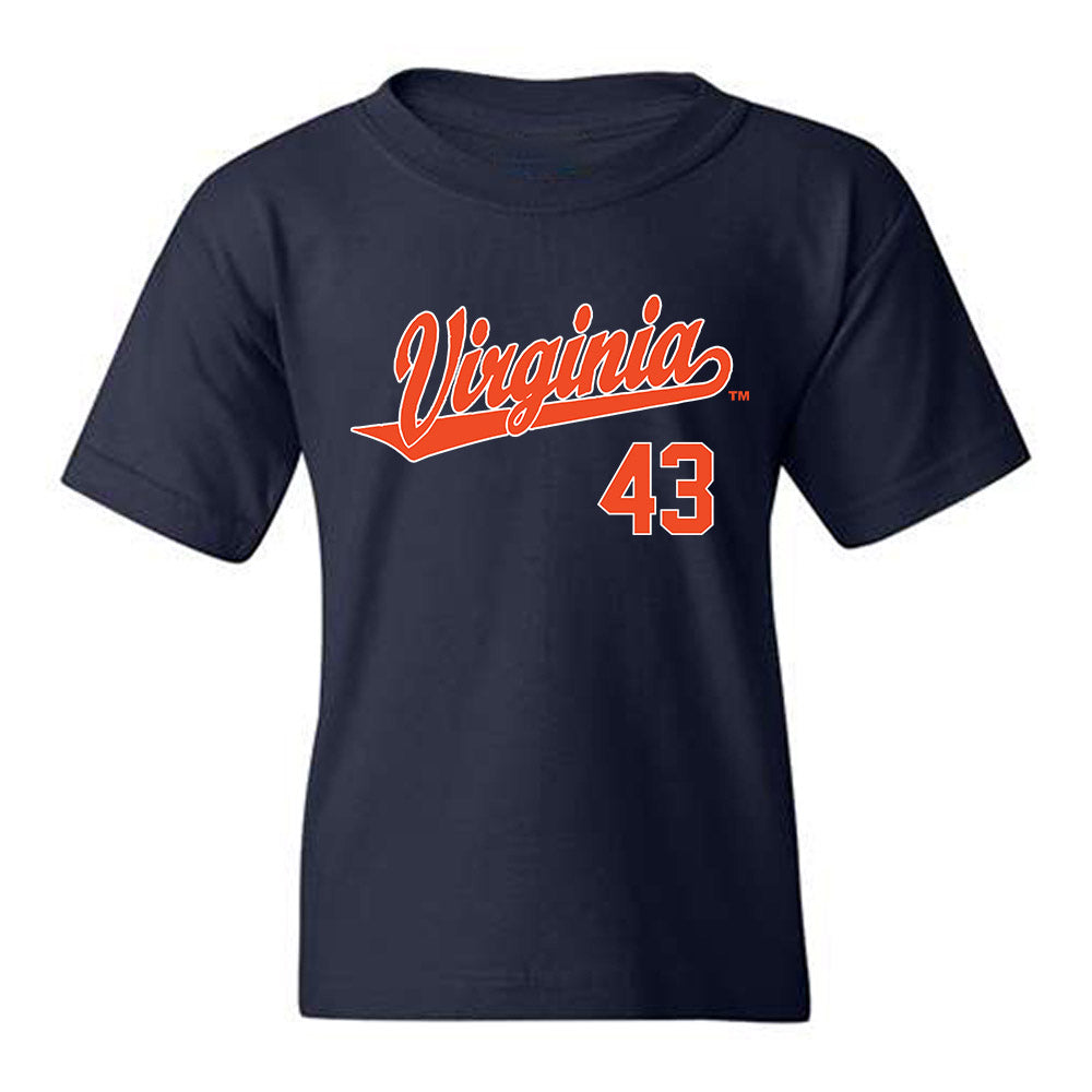 Virginia - NCAA Baseball : Ben Schulman - Replica Shersey Youth T-Shirt-0