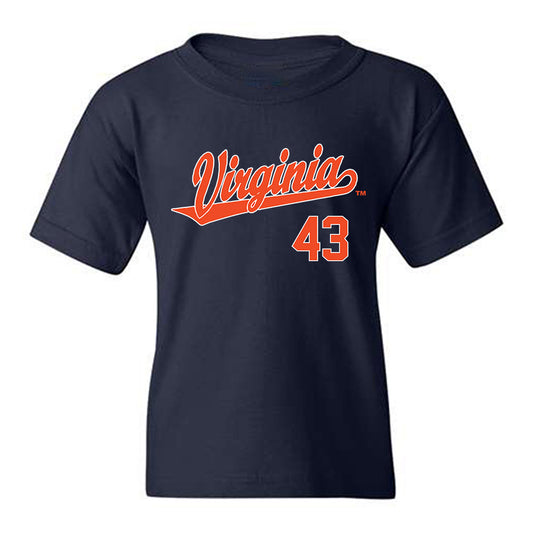 Virginia - NCAA Baseball : Ben Schulman - Replica Shersey Youth T-Shirt-0