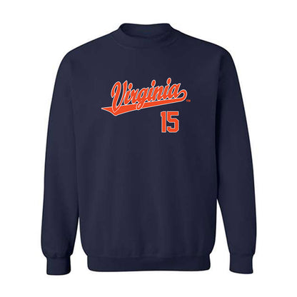 Virginia - NCAA Baseball : Evan Blanco - Crewneck Sweatshirt Replica Shersey