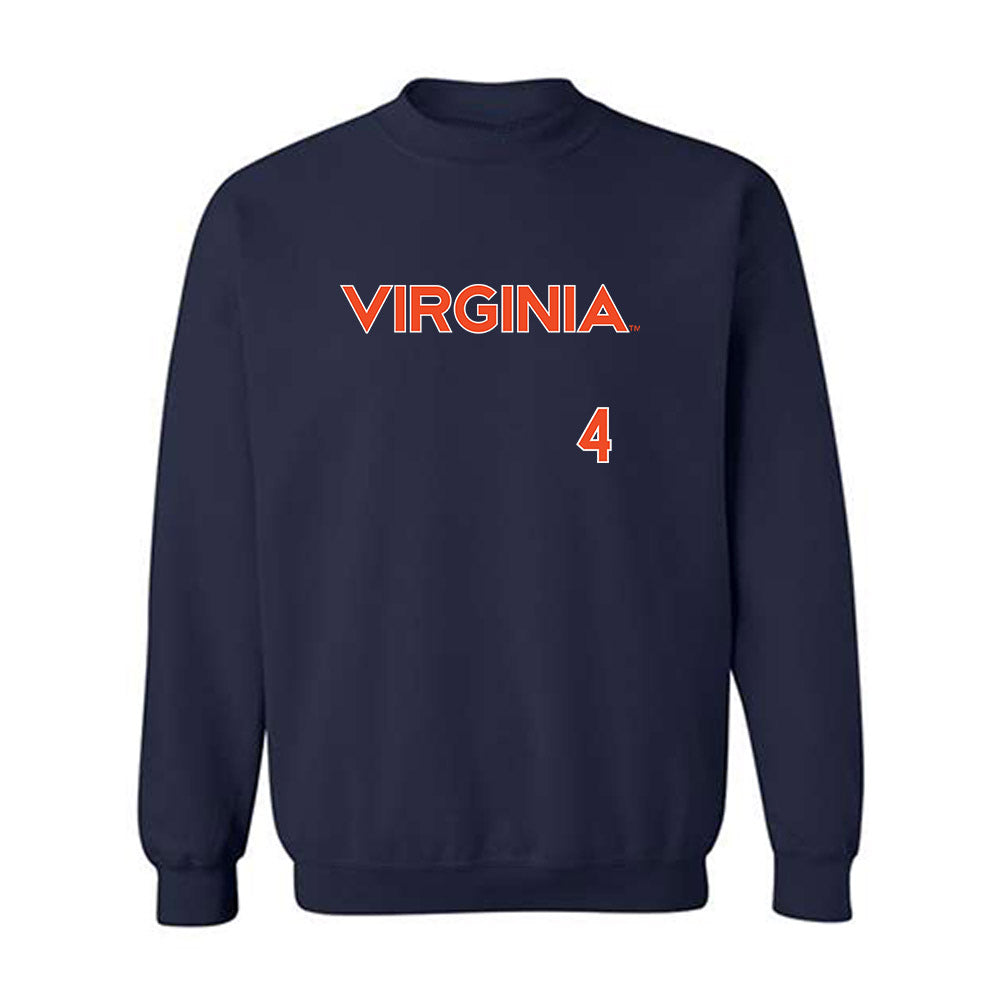 Virginia - NCAA Softball : Brie Biddle - Replica Shersey Crewneck Sweatshirt-0