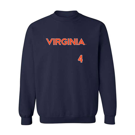 Virginia - NCAA Softball : Brie Biddle - Replica Shersey Crewneck Sweatshirt-0