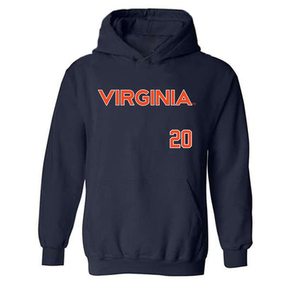 Virginia - NCAA Softball : Ava Hodges - Replica Shersey Hooded Sweatshirt-0
