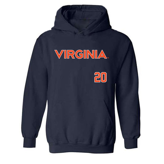 Virginia - NCAA Softball : Ava Hodges - Replica Shersey Hooded Sweatshirt-0