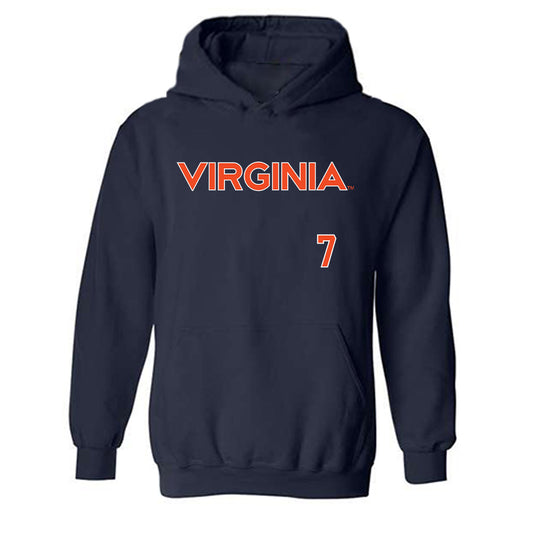 Virginia - NCAA Softball : Hannah Tober - Replica Shersey Hooded Sweatshirt-0