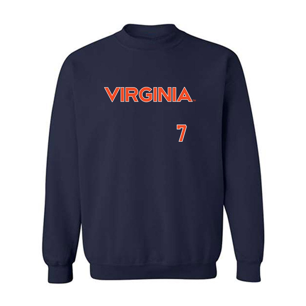 Virginia - NCAA Softball : Hannah Tober - Replica Shersey Crewneck Sweatshirt-0