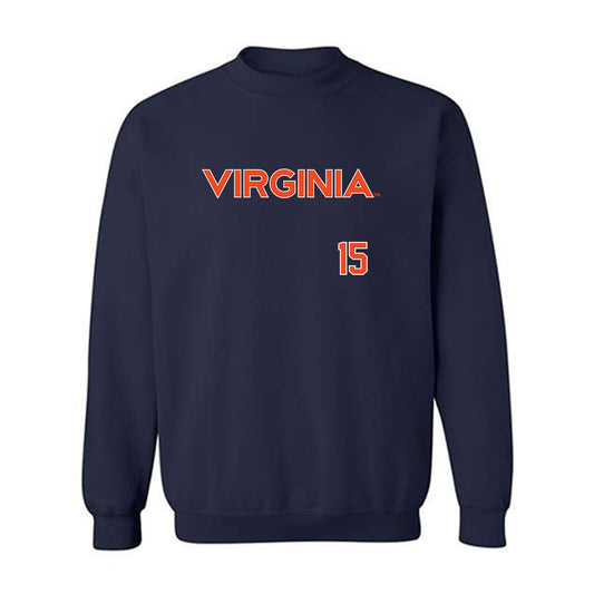 Virginia - NCAA Softball : Addison Reasor - Replica Shersey Crewneck Sweatshirt-0