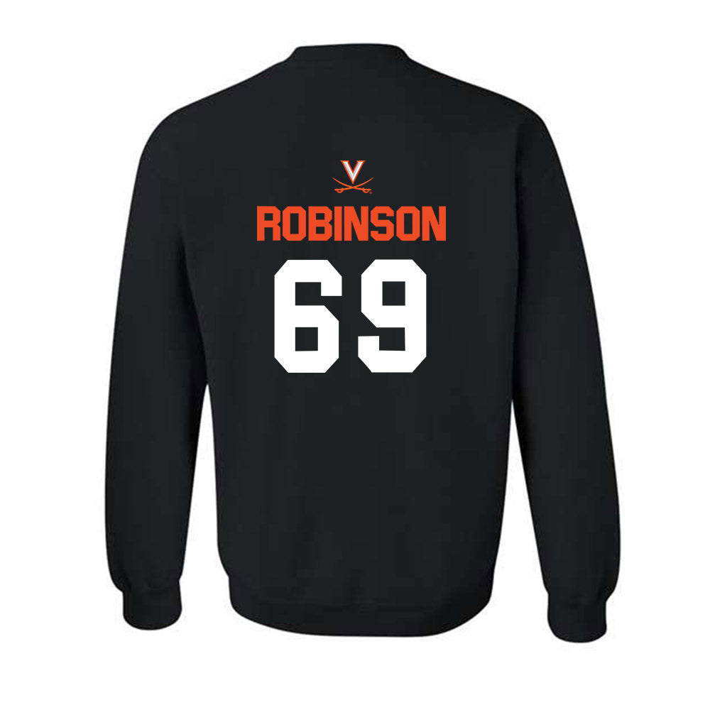 Virginia - NCAA Football : Bryce Robinson - Crewneck Sweatshirt-1