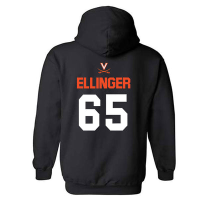 Virginia - NCAA Football : Grant Ellinger - Hooded Sweatshirt Sports Shersey