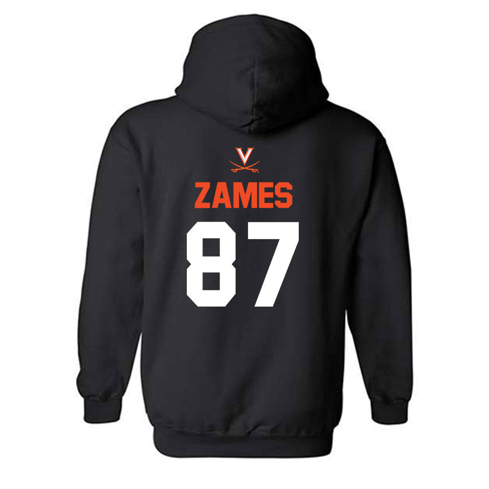Virginia - NCAA Football : Justin Zames - Hooded Sweatshirt-1