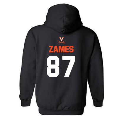 Virginia - NCAA Football : Justin Zames - Hooded Sweatshirt-1