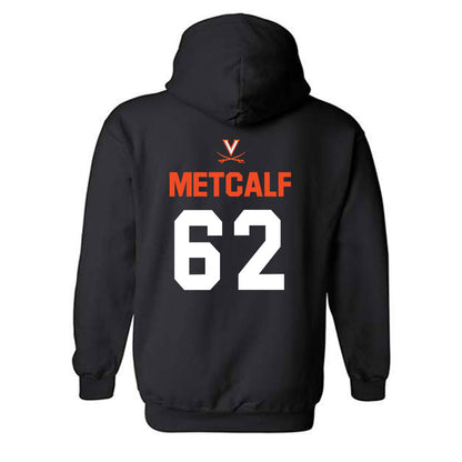 Virginia - NCAA Football : Drake Metcalf - Hooded Sweatshirt Sports Shersey