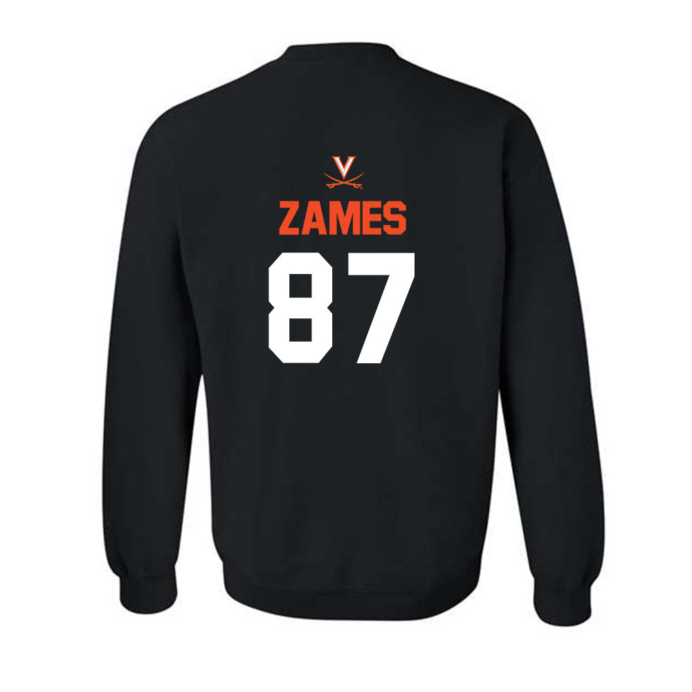 Virginia - NCAA Football : Justin Zames - Crewneck Sweatshirt-1