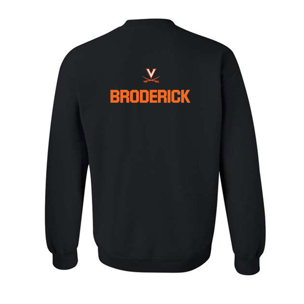 Virginia - NCAA Baseball : Will Broderick - Sport Shersey Crewneck Sweatshirt-1