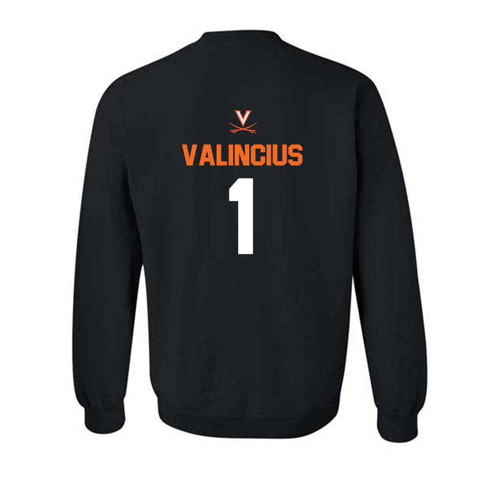 Virginia - NCAA Baseball : Tomas Valincius - Sport Shersey Crewneck Sweatshirt