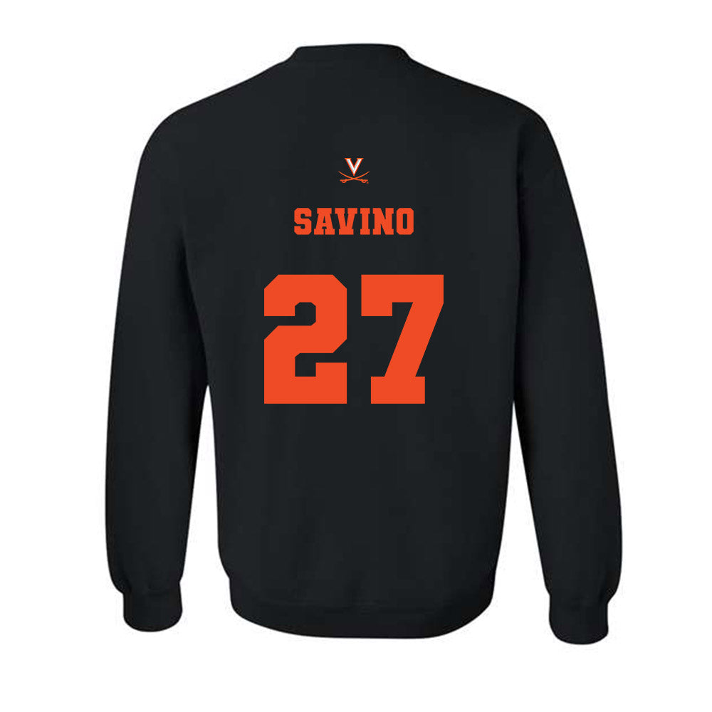 Virginia - NCAA Baseball : Joe Savino - Crewneck Sweatshirt Classic Shersey