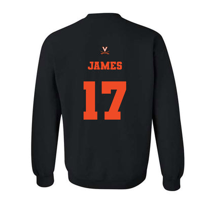 Virginia - NCAA Baseball : Chone James - Fashion Shersey Crewneck Sweatshirt