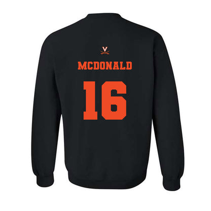 Virginia - NCAA Football : Trey McDonald - Fashion Shersey Crewneck Sweatshirt-1
