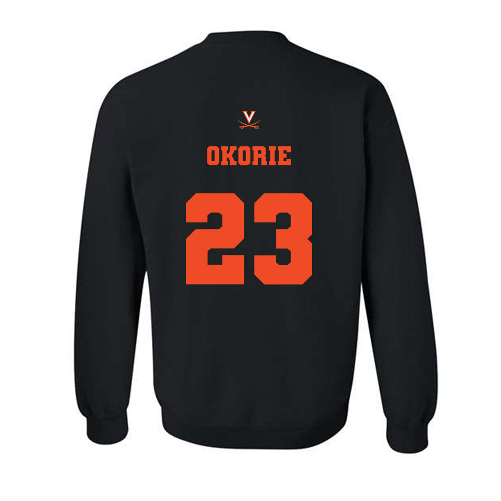 Virginia - NCAA Men's Soccer : David Okorie - Fashion Shersey Crewneck Sweatshirt-1