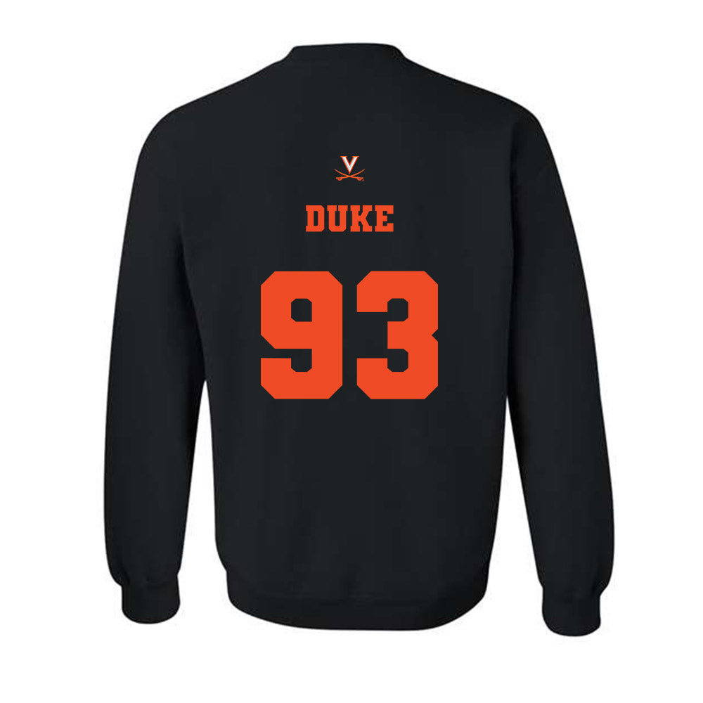 Virginia - NCAA Football : Henry Duke - Fashion Shersey Crewneck Sweatshirt-1