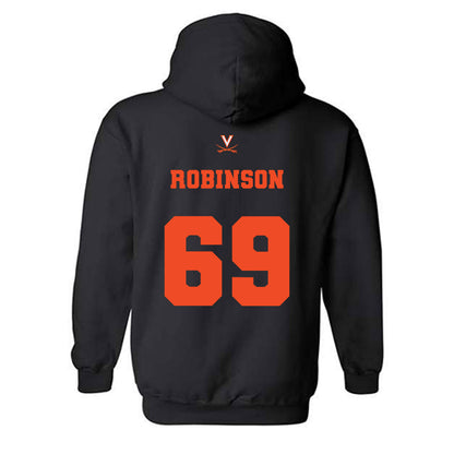 Virginia - NCAA Football : Bryce Robinson - Fashion Shersey Hooded Sweatshirt-1