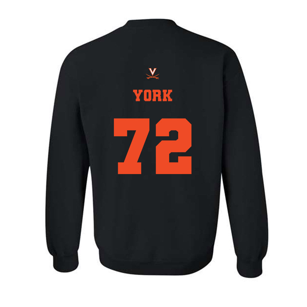 Virginia - NCAA Football : Benjamin York - Fashion Shersey Crewneck Sweatshirt-1