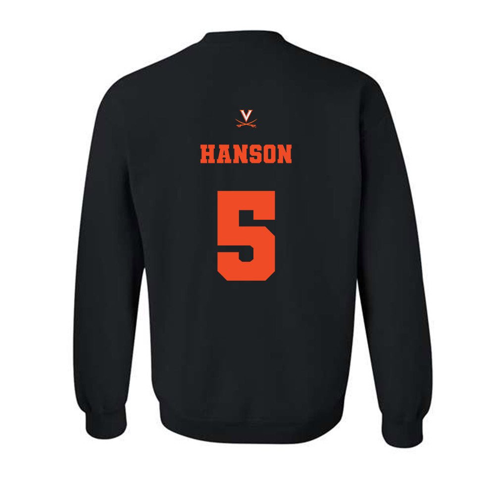 Virginia - NCAA Baseball : Luke Hanson - Crewneck Sweatshirt Classic Shersey