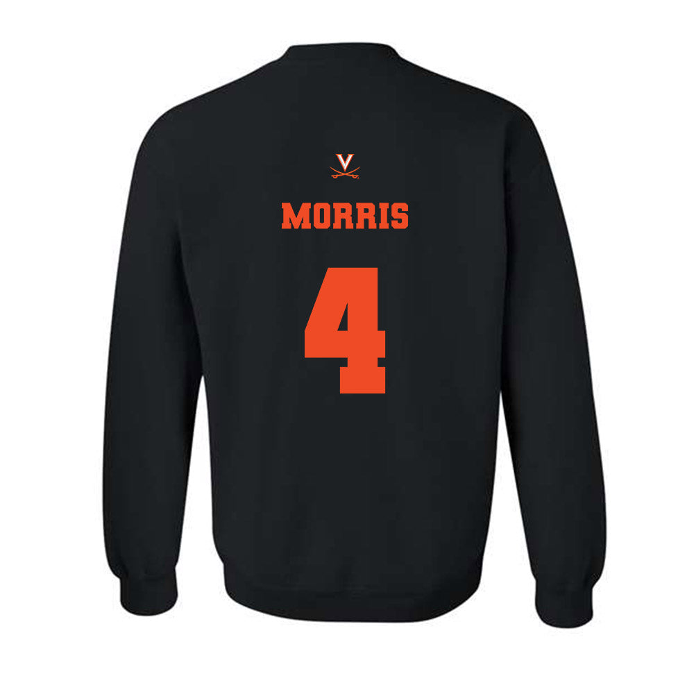 Virginia - NCAA Football : Chandler Morris - Fashion Shersey Crewneck Sweatshirt-1