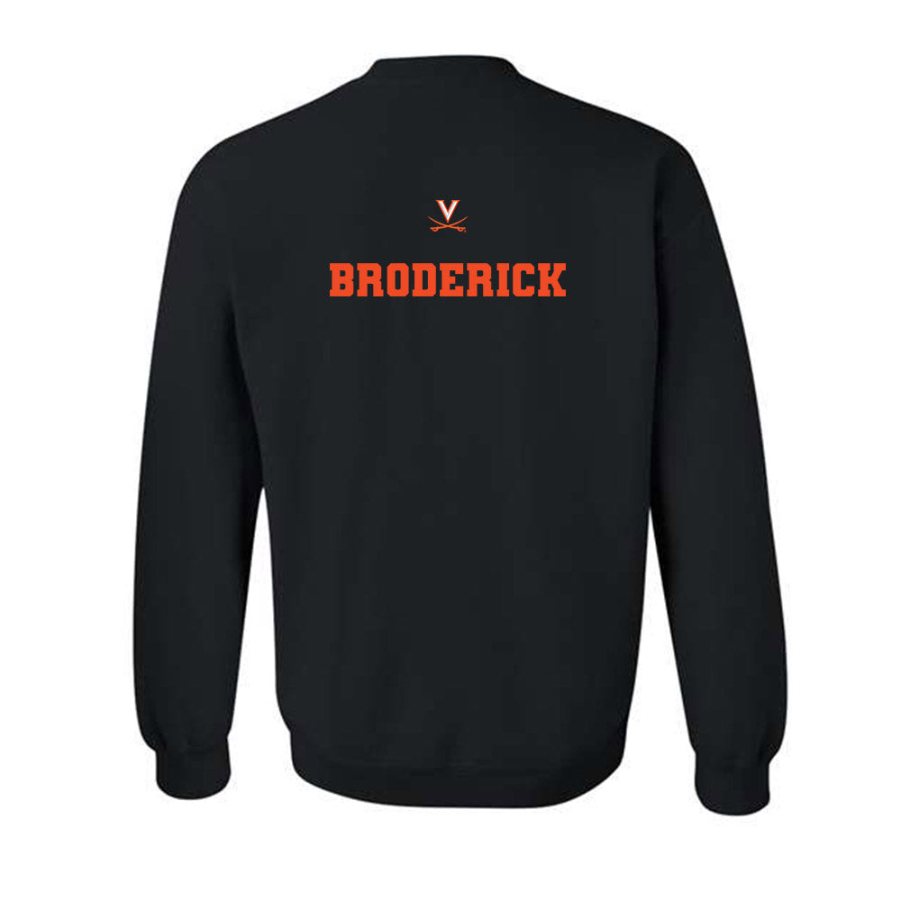 Virginia - NCAA Baseball : Will Broderick - Fashion Shersey Crewneck Sweatshirt-1