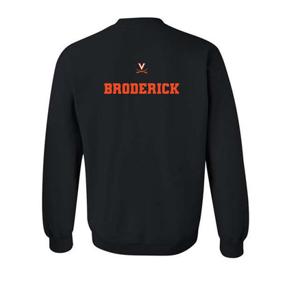 Virginia - NCAA Baseball : Will Broderick - Fashion Shersey Crewneck Sweatshirt-1