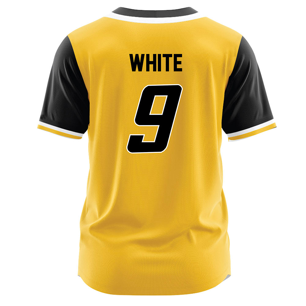  - NCAA Softball : BrookLynn White - Gold Jersey-1