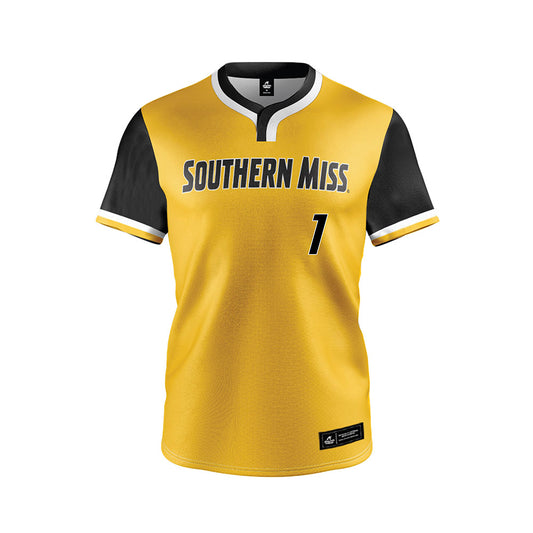 Southern Miss - NCAA Softball : Abbi Troquille - Gold Jersey-0