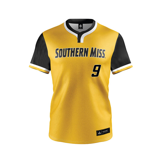 Southern Miss - NCAA Softball : BrookLynn White - Gold Jersey-0