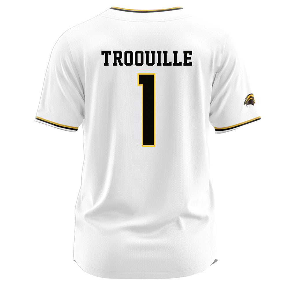 Southern Miss - NCAA Softball : Abbi Troquille - White Jersey-1