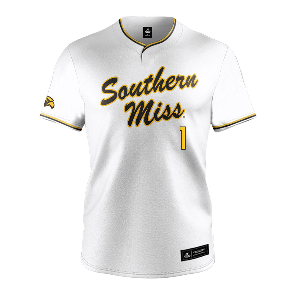 Southern Miss - NCAA Softball : Abbi Troquille - White Jersey-0