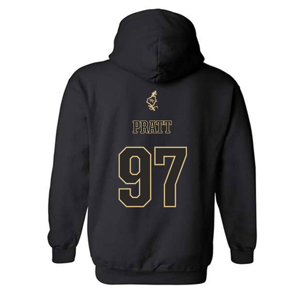 Wake Forest - NCAA Football : Josiah Pratt - Hooded Sweatshirt-1