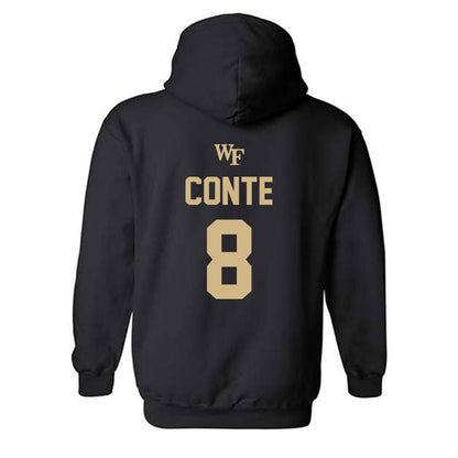 Wake Forest - NCAA Baseball : Matt Conte - Sports Shersey Hooded Sweatshirt-1